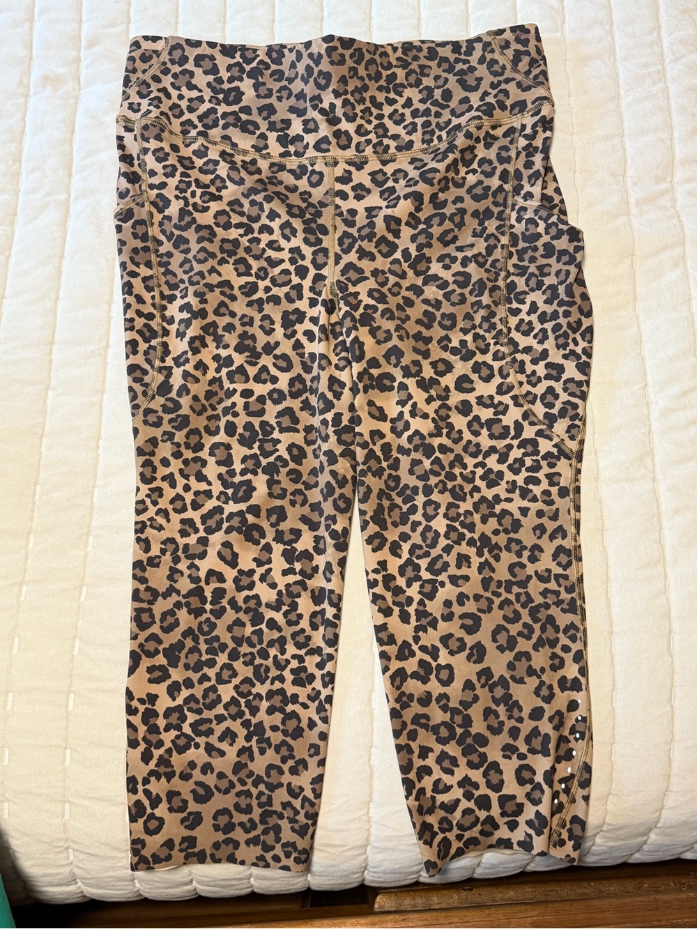 lululemon athletica Leopard Print Capri Leggings - Brown & Black